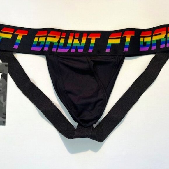 Fort Troff "GRUNT" Size "M" Mesh Pride Athletic Supporter - Black-PRIDE Colors - Picture 8 of 11